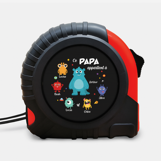 2262OFR1 metre ruban personnalise ce papa appartient a version lunivers des monstres 2262o