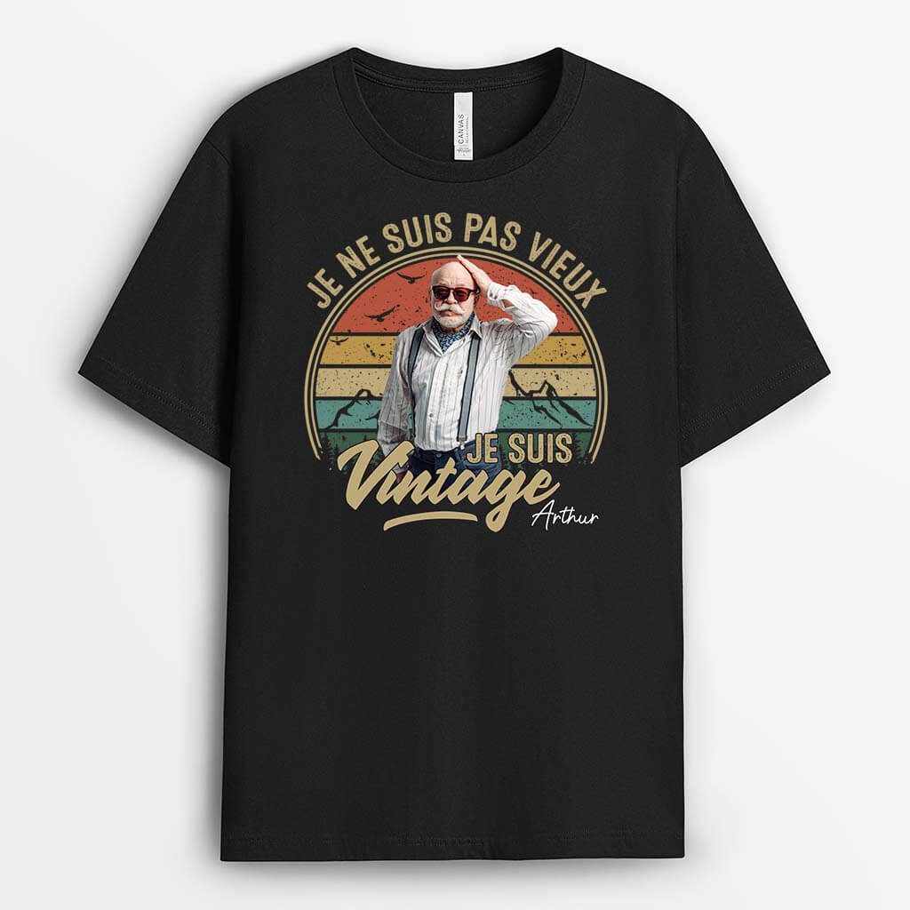 Je Ne Suis Pas Vieux Je Suis Vintage - Cadeau Personnalisé | T-shirt Pour Homme