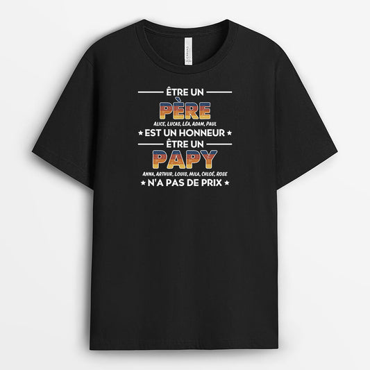 2306AFR1 t shirt etre papa est un honneur