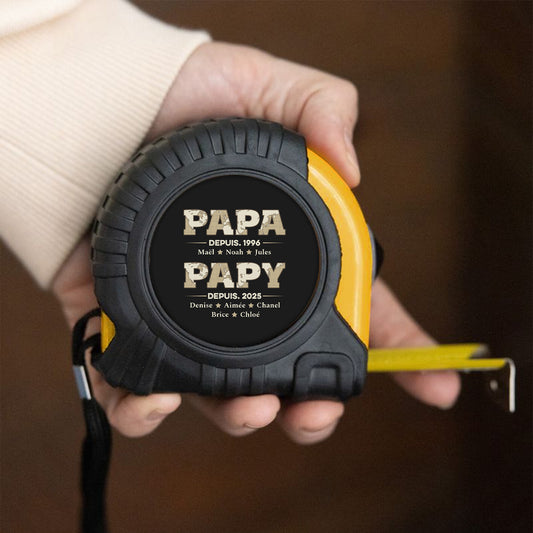 2315OFR2 metre ruban personnalisable papa papy depuis version carte 2315otl5b