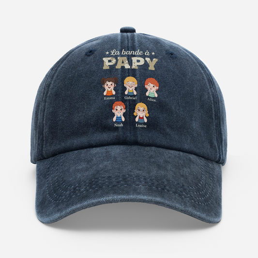 2317AFR1 la bande a papa et papy casquette_ personnalisee delavee dessin enfant 2317ajse8b_ea01adc6 e049 4bb2 89ed 964805b464c3