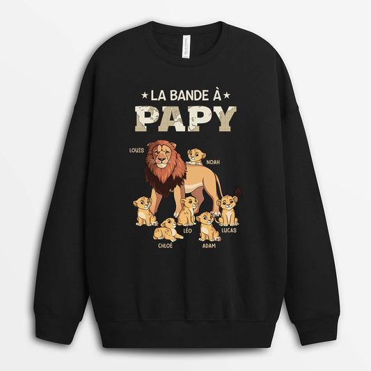 2366AFR1 t shirt la bande a papa papy lion version carte personnalise_651ac6ad b15b 402a 9fce 18f32282d744