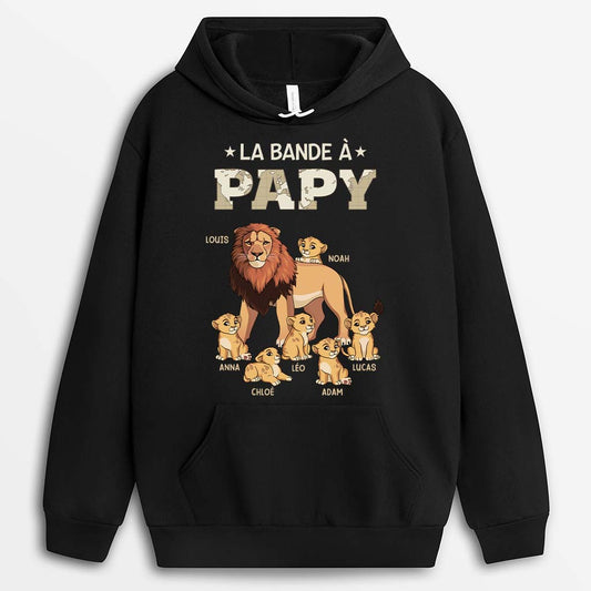 2366AFR1 t shirt la bande a papa papy lion version carte personnalise_9796855d 1141 42a6 a283 2b565097776e