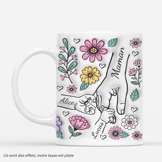 2408MFR2 mug maman tenant les mains avec fleurs colorees 3d personnalise_0bd3dd4c 5b6d 4e66 8c56 89ec7977f6b3