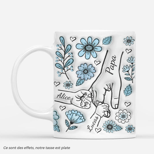 2408MFR2 papy tenant les mains avec fleurs bleues 3d mug personnalise pour papy_1ad6d909 d5ce 4c4a 8a26 d82b487ec6bc