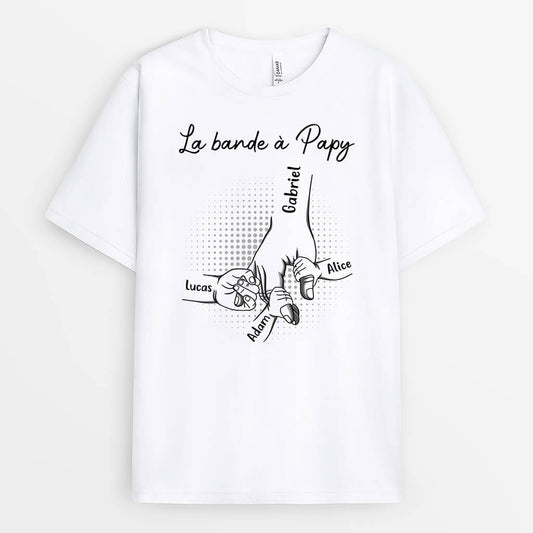 2428AFR1 t shirt la bande a papa tenant les maints avec points personnalise_e325831d 71e2 4ce5 935b a9e2026ae7b8