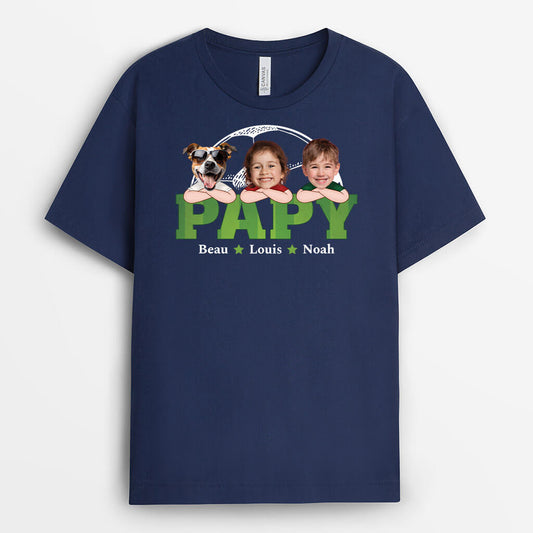 2437AFR2 t shirt papa terrains de football personnalise
