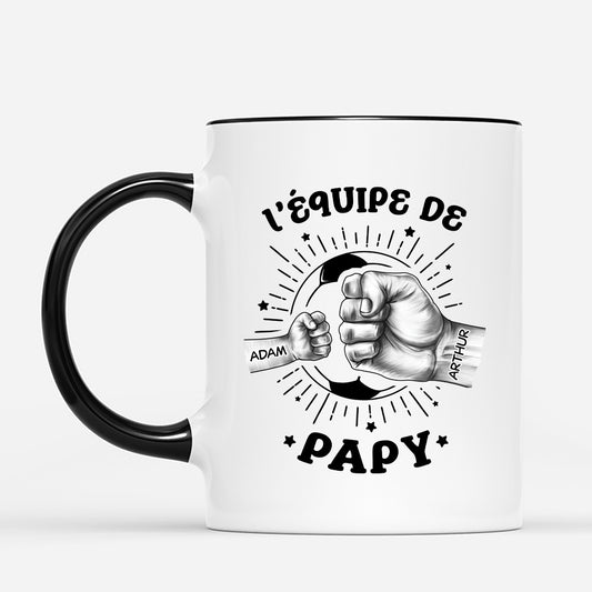 2438MFR2 mug personnalise lequipe de papa football version monochrome 2438m587b
