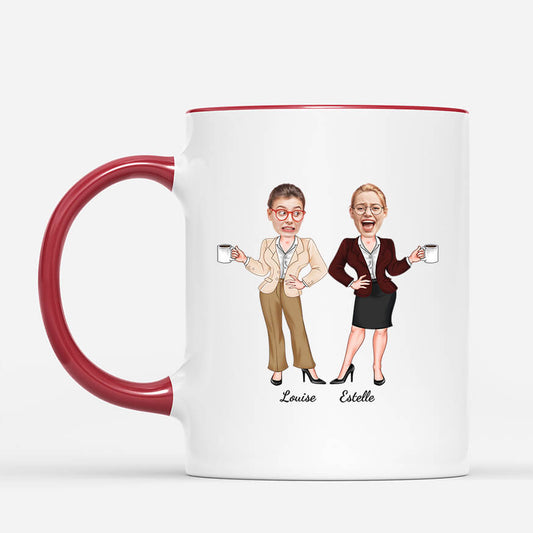 2451MFR2 mug le travail nous a reunis en tant que collegues amies personnalise