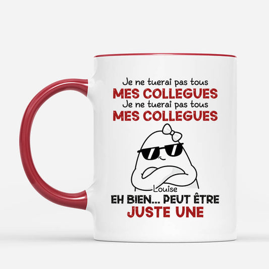 2462MFR2 mug je ne tuerai pas mes collegues personnalise