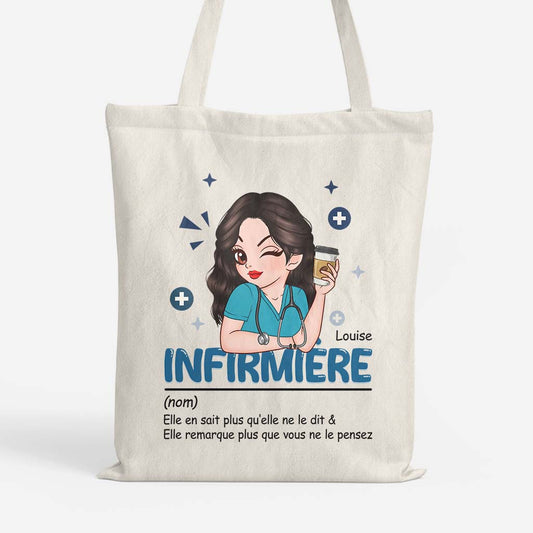 2656BFR1 definition dune infirmiere tote bag infirmiere personnalisable