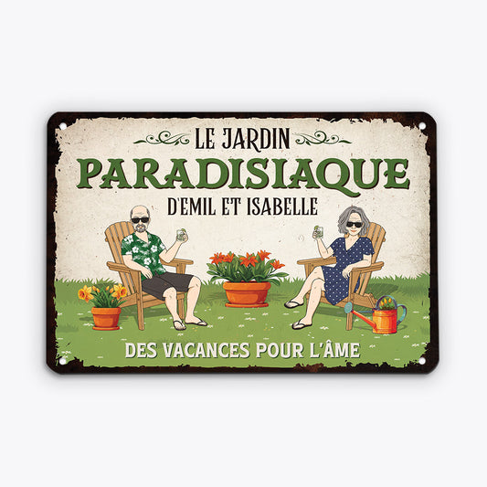 2674FR1 le jardin paradisiaque plaque jardin personnalisee pour famille_0e14de1a 2d8a 450b bc1b b15cf474ccbc