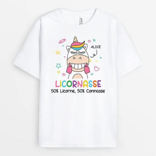 2687AFR1 licornasse t shirt humoristique personnalise
