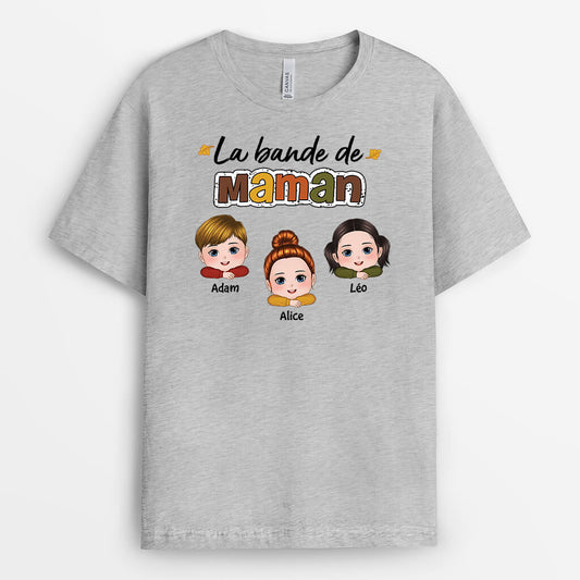 2695AFR2 la bande de maman version automne t shirt maman personnalise pour automne