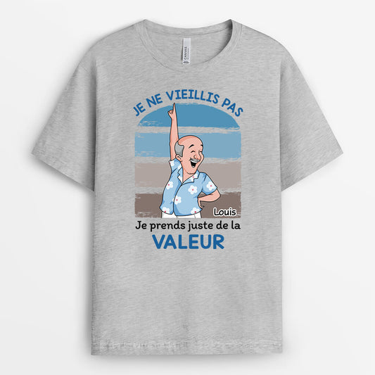 2702AFR2 je ne vieillis pas t shirt femme rigolo personnalise