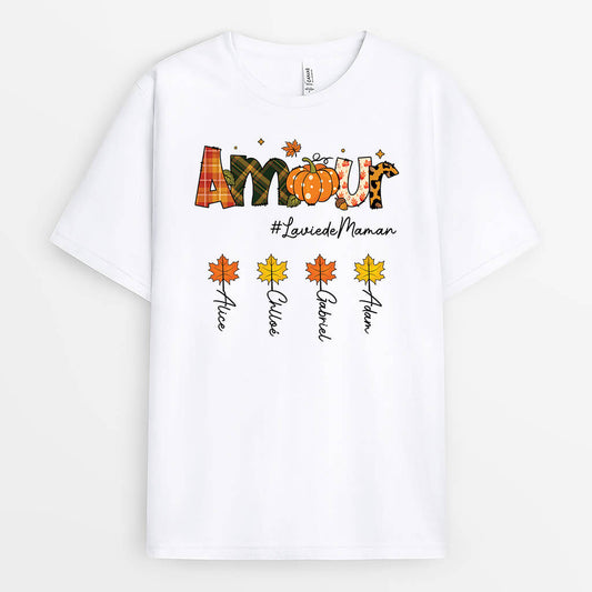 2707AFR2 amour _laviedemamie version citrouilles t shirt personnalise mamie