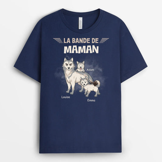 2731AFR1 la bande de mamie version loups t shirt original pour mamie