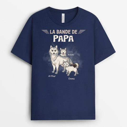 2731AFR1 la bande de papy version loups t shirt original pour papy
