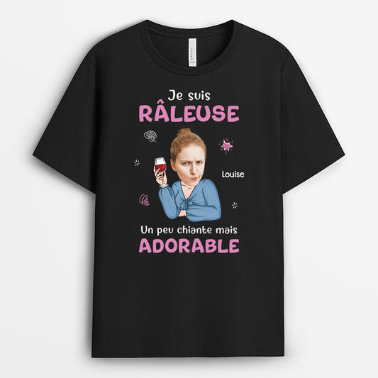 2740AFR2 je suis raleux mais adorable t shirt humour personnalise pour homme