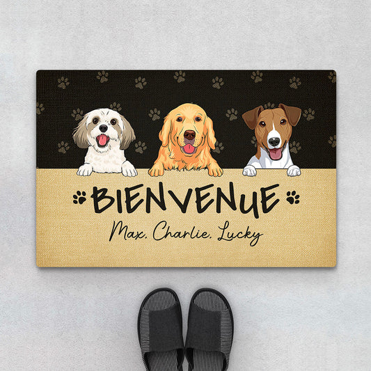 2888DFR1 bienvenue chez les chiens version vintage paillasson chien personnalise_924bcdb6 28be 4ac7 b150 e17519d13ec8