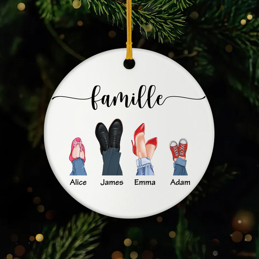 2894OFR1 ornement ceramique personnalisee nos chaussures famille 2894otv7b