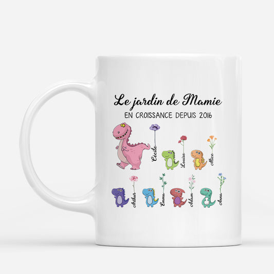 3031MFR1 le jardin de mamie maman dinosaure mug personnalisable 3031m8p5a