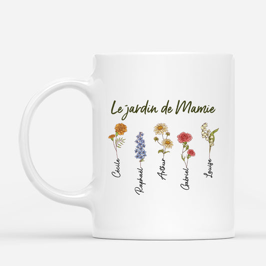 3097MFR1 le jardin de mamie retro mug personnalise mamie