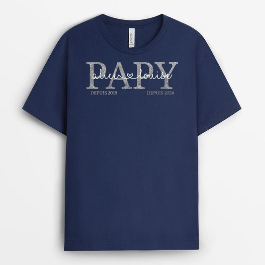 3145AFR2 papy depuis version monochrome simple tee shirt personnalise papy_6517017c d6b9 41f1 884d 5f42c674beee