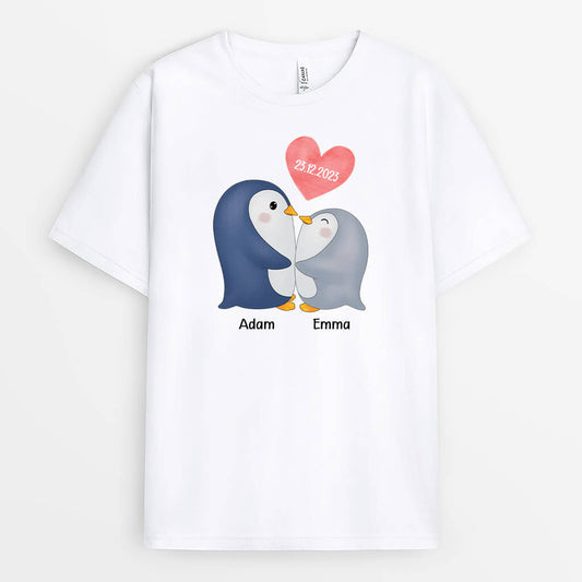 3288AFR1 le couple de manchots depuis t shirt personnalise couple_35f32b89 6846 402e 826a d60a48eec36c