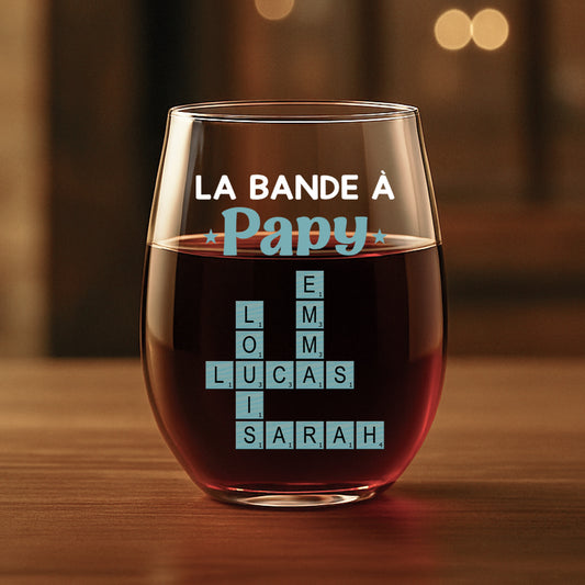 3402IFR1 verre a vin sans pied personnalise la bande a papy cadeau mots croises 3402i8q5b