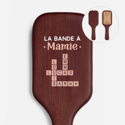 3402QFR1 brosse a cheveux personnalisee en bois la bande a maman mamie avec mots croises 3402qst5i_b5519e8b 07c7 4116 ba36 a9cf0ec176f9