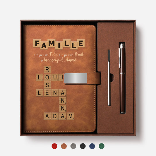 3446MFR1 amour de famille avec mots croises coffret carnet cuir personnalise_ imprime uv 3446mosv5i_1