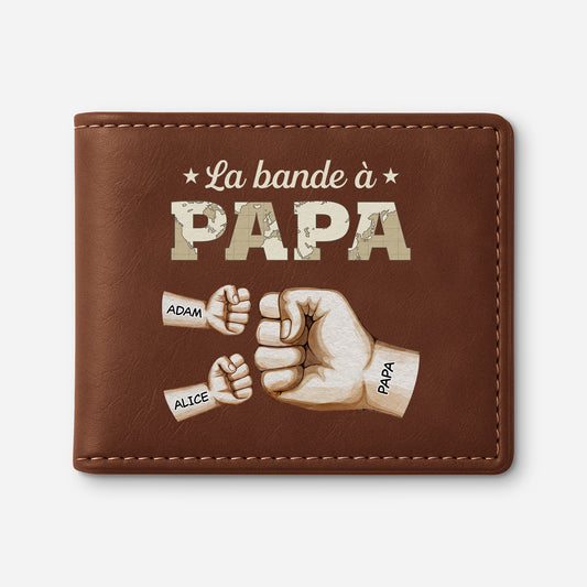 3508JFR1 portefeuille cuir personnalise la bande a papa avec check mains version carte 3508j5i3b