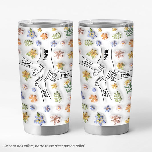3534TFR1 effet dimpression 3d mug isotherme 590ml personnalise maman mains avec fleurs 3534T_83d23fbd 24ec 4701 b150 fb00af498e17