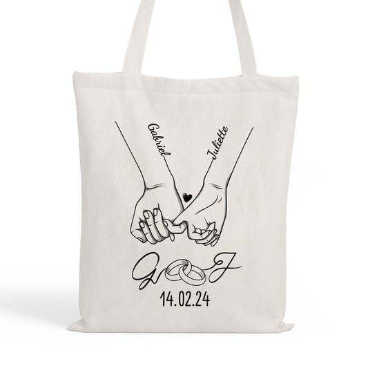 3705BFR1 cadeau anniversaire ensemble tote bag personnalise couple 3705bsf0g