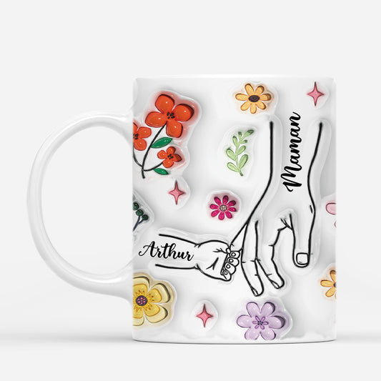 3755MFR2 main dans la main avec fleurs colorees 3d mug pour maman personnalise 3755M5I5A_644adfad c316 47f9 a47a a150afd0762a