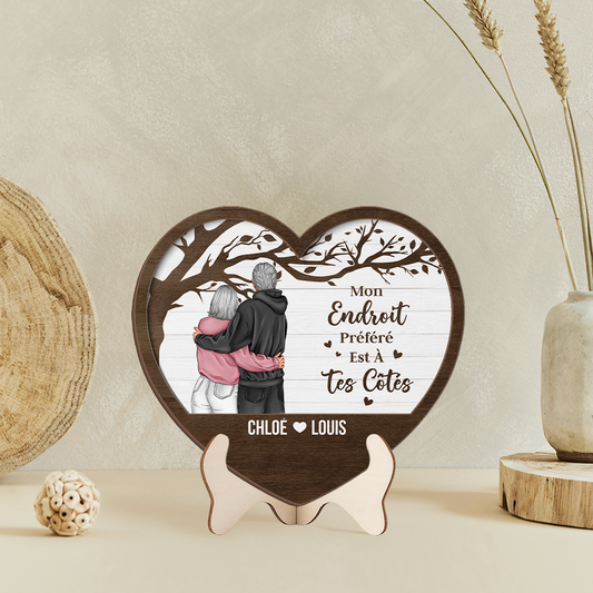 3766QFR2 plaque en bois personnalisee couple mon endroit prefere au monde est a tes cotes 3766q5h5g