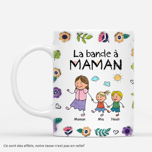 3850MFR1 mug personnalise pour maman mamie la bande a maman design 3d style naif 3850m3t8a