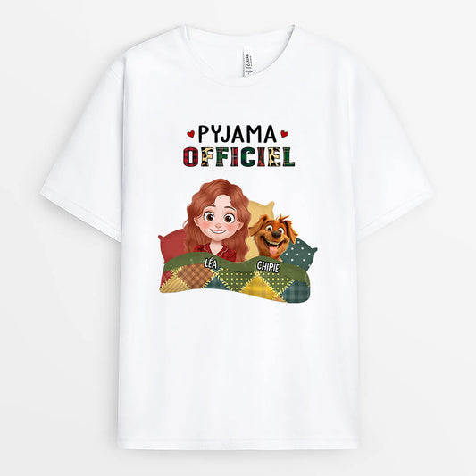 3851AFR1 tee shirt personnalise chien pyjama officiel design cartoon 3851A6M0C