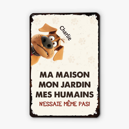 3960EFR2 plaque en metal personnalisee chien nessaie meme pas 3960e8l5c_18d38e2d 772c 4bc4 8853 c23f99b99565