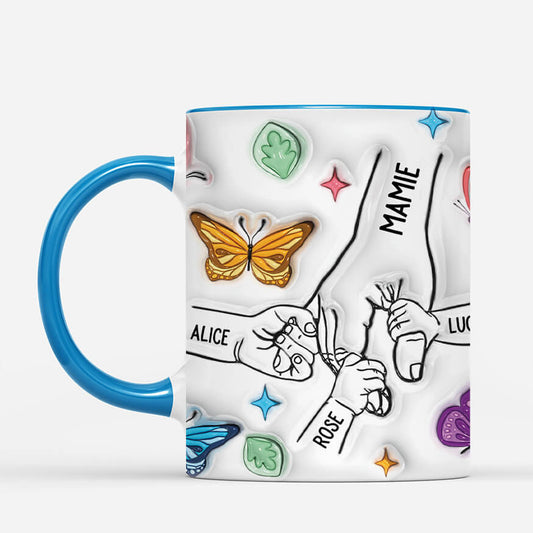 4036MFR2 effet dimpression 3d mug personnalisable maman fleurs et papillons 4036M8M5A
