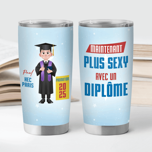 4045TFR2 mug isotherme 590ml personnalise plus sexy avec un diplome femme 4045t5t8a
