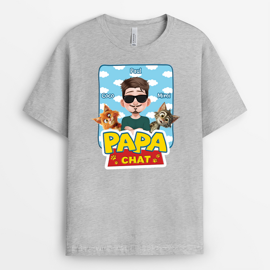4047AFR2 t shirt pour amoureux des chats maman chat design cartoon colore 4047a5h0d