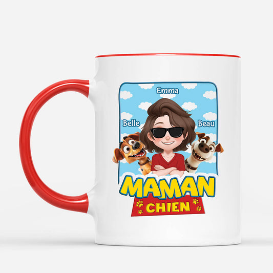4047MFR2 mug pour amoureux des chiens papa chien design cartoon colore 4047m5h0c
