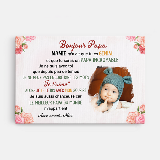 4055CFR1 toile personnalisee bonjour papa avec photo 4055c8n5b_8235ee9a c156 49c5 b39a 8b82d29bb5e7