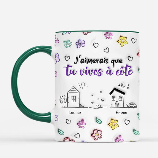 4081MFR2 effet dimpression 3d mug personnalise meilleure amie juste a cote 4081m9h5f