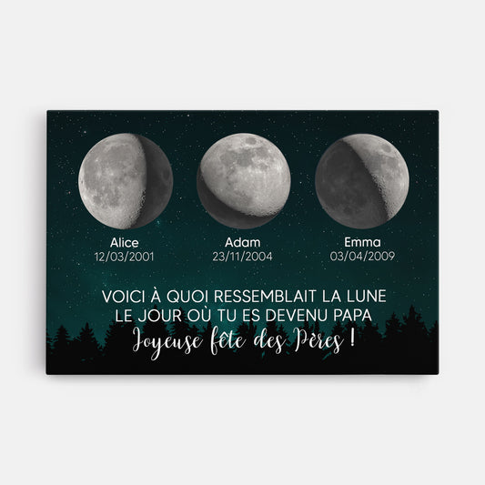 4105CFR1 toile personnalisable pour papa voici a quoi ressemblait la lune 4105c8b5b