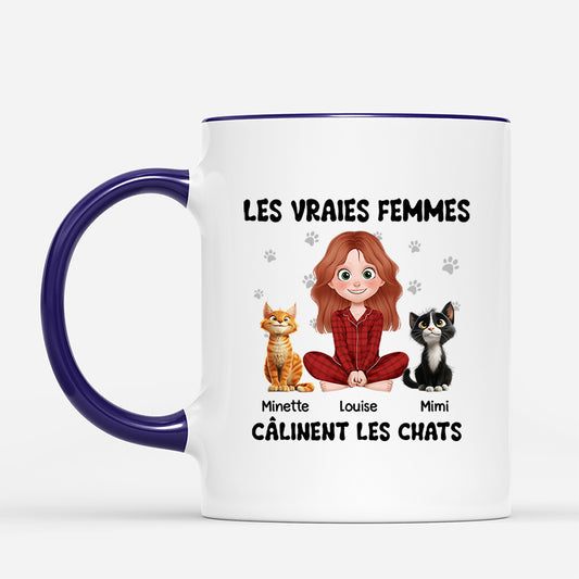 4141MFR2 mug personnalise avec chat les vrais hommes en pyjama 4141m6k5d