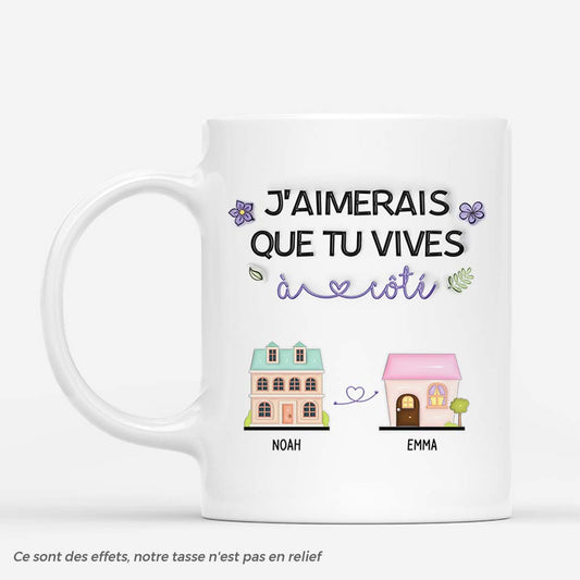 4187MFR1 effet dimpression 3d mug personnalise meilleure amie vivre a cote version coloree 4187m5q5f