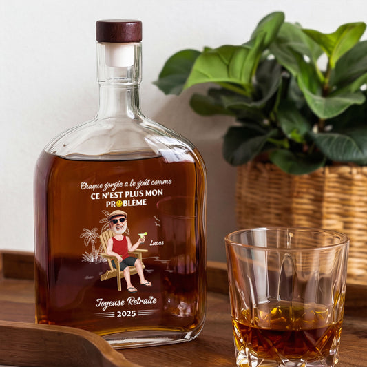 4239AFR1 joyeuse retraite design cartoon bouteille de whisky personnalisee femmehomme 4239aitv5a_1